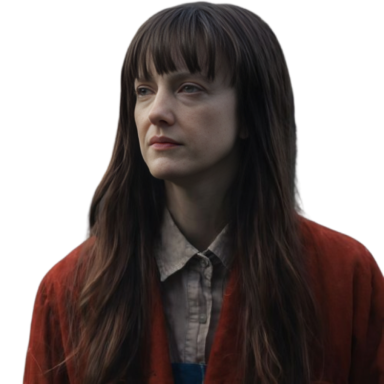Andrea Riseborough Heel Red Jacket - Image 3